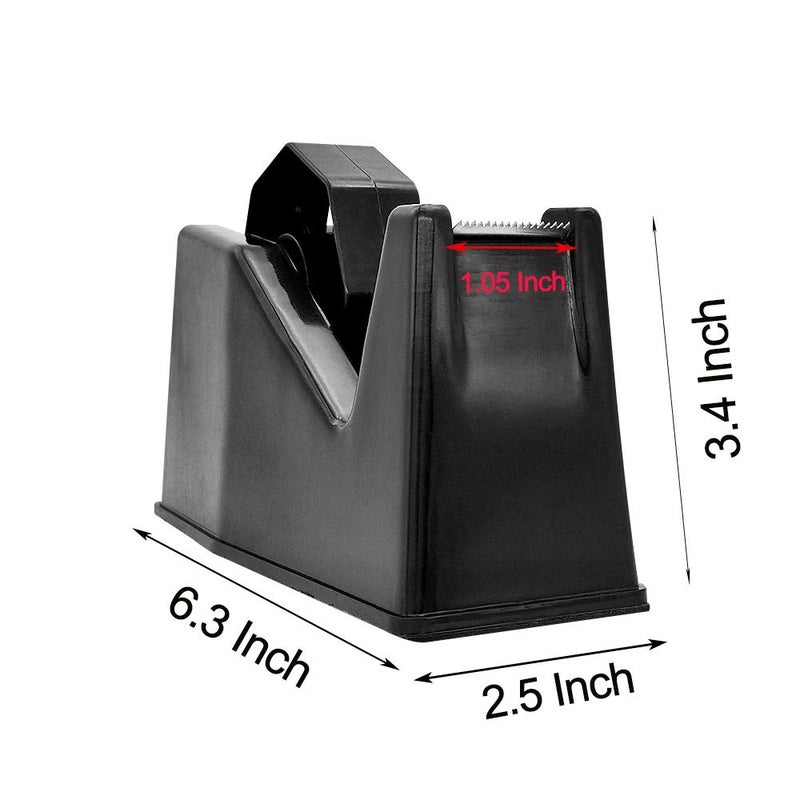 AWEI AZHI Tape Dispenser, Heat Press Tape Dispenser, Desk Heat Tape Dispenser 6.3 x 2.5 x 3.4 Inch, Holder Fits 1" and 3" Core (Black) - Image 2